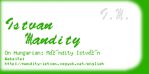 istvan mandity business card